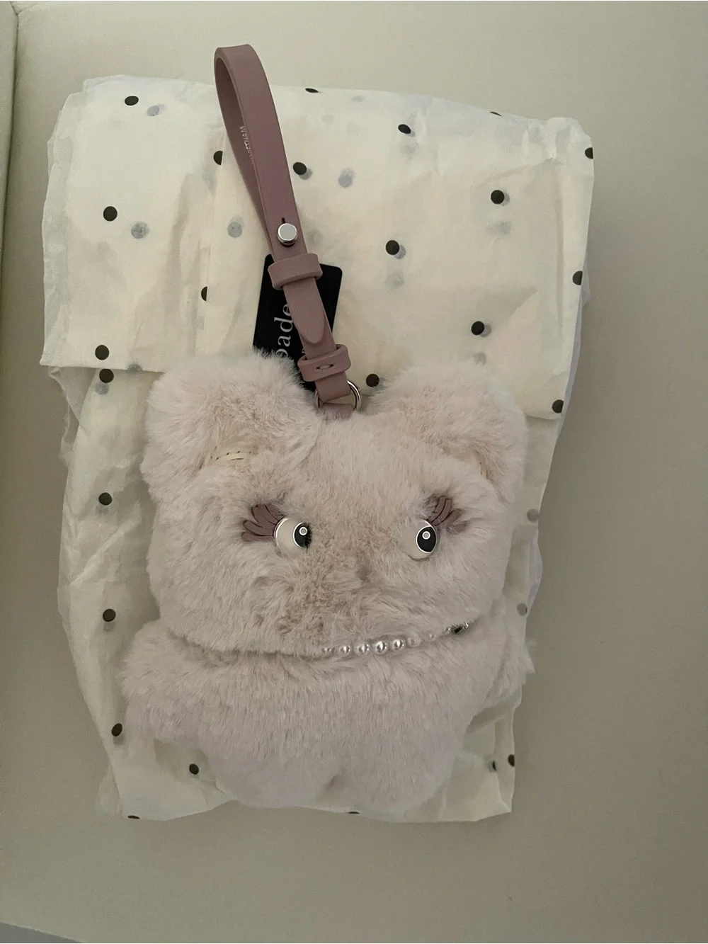 KATE SPADE MONSTER CLOVER CAT BAG CHARM